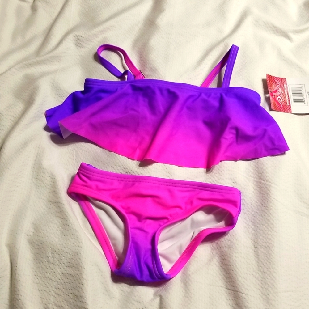 NWT girls 3t flounce bikini set